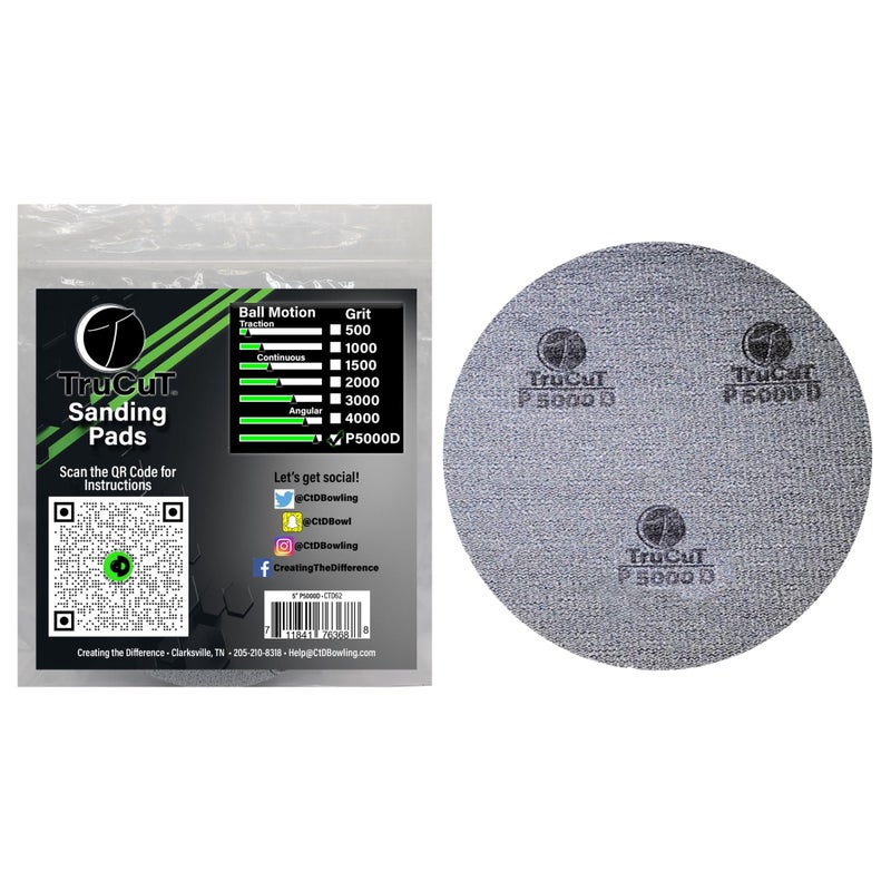 Creating the Difference TruCut Sanding Pads | Made Specifically for Bowling Balls | Resurfacing â€“ Surface Management (5000 Grit, 5 inch) - Image 1